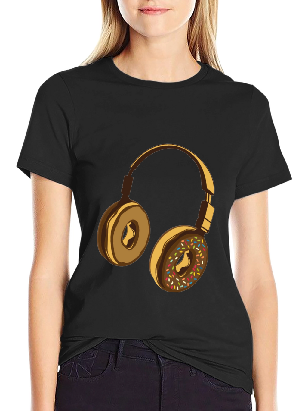 Donut Headphones Graphic Tee - Music Lovers Shirt