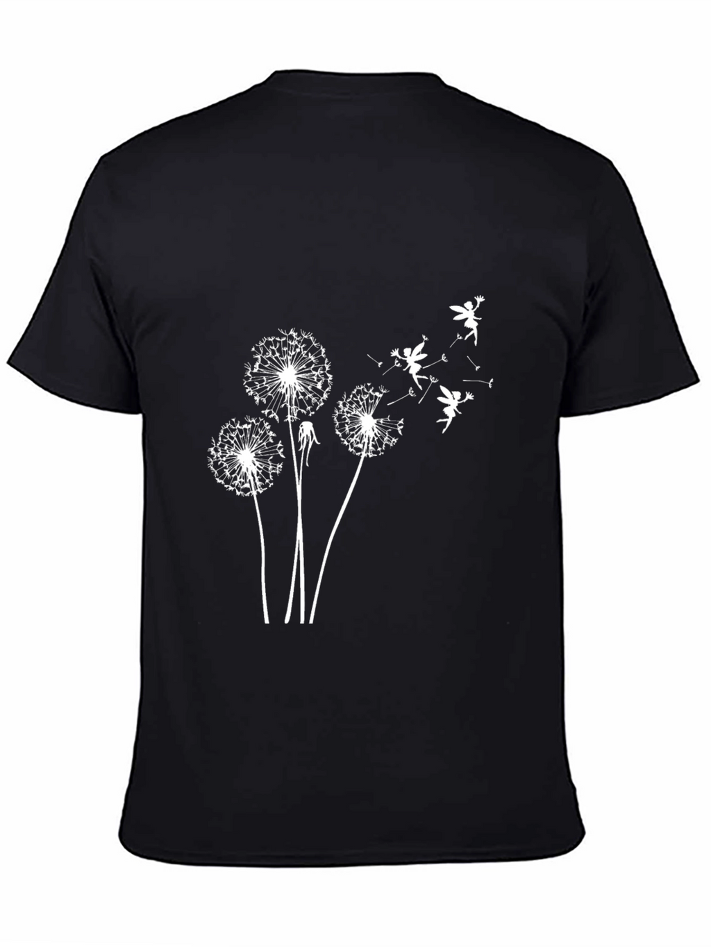 Dandelion Fairy Black Graphic Tee