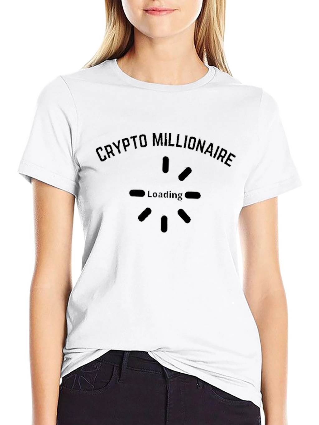 Crypto Millionaire Loading Black T-Shirt