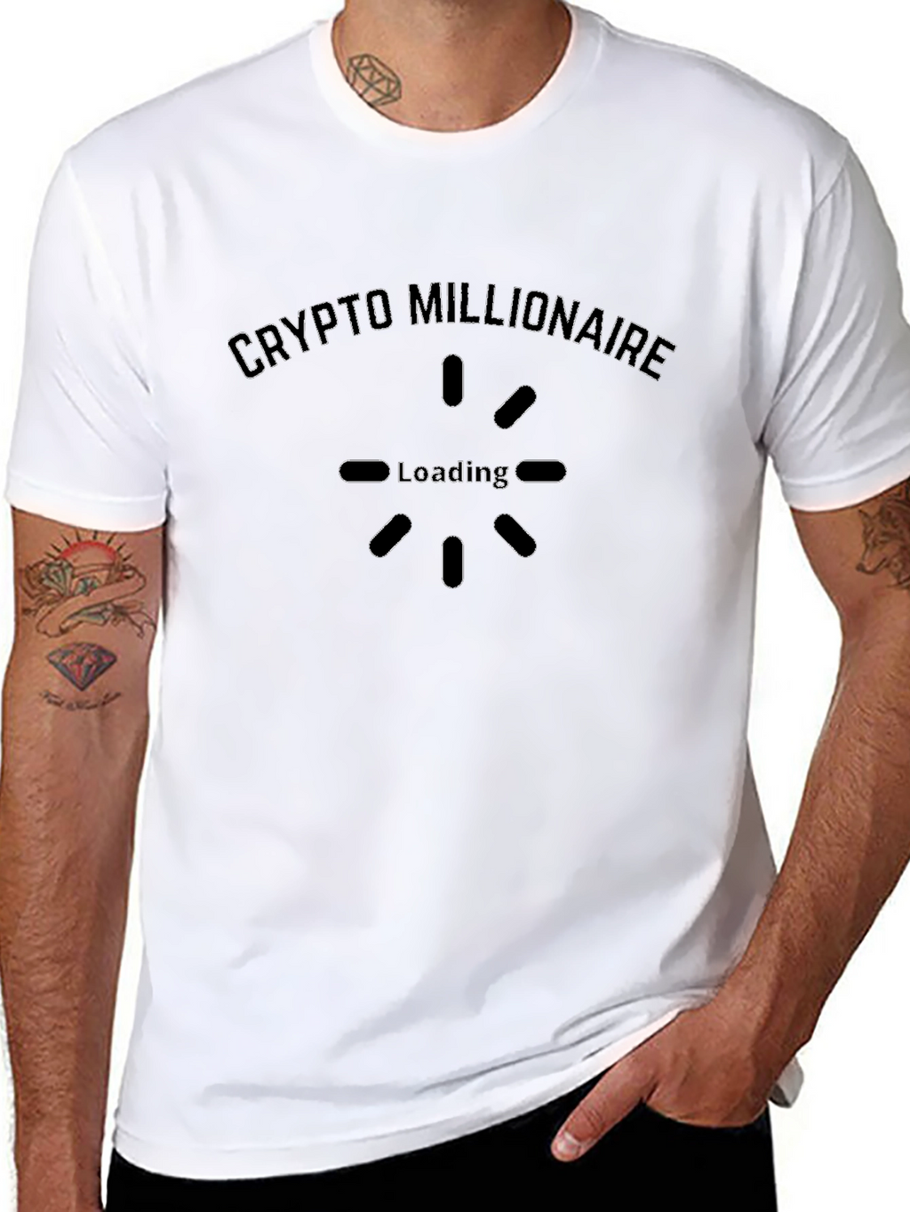 Crypto Millionaire Loading Black T-Shirt