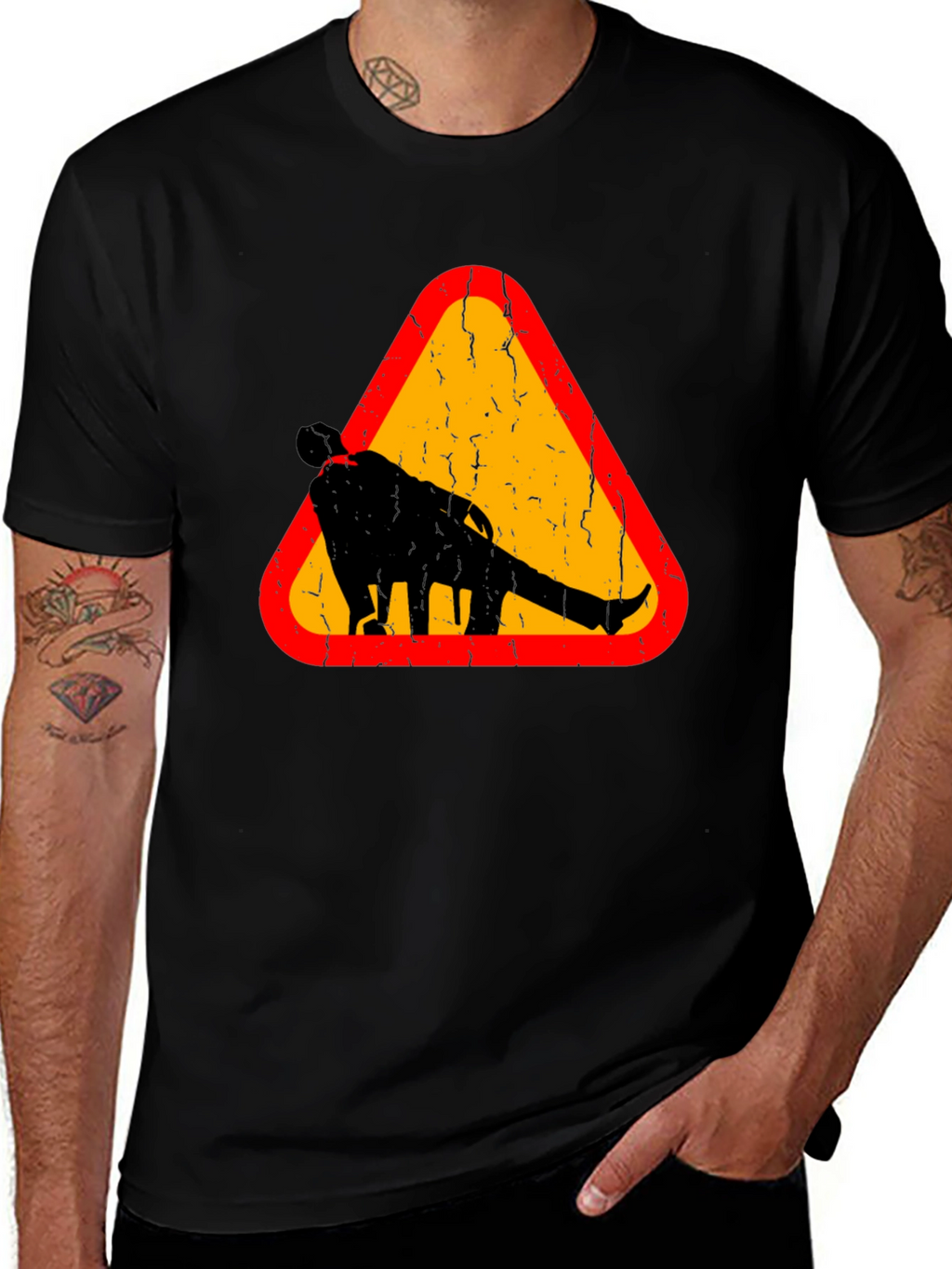 Warning Funny Walking Drunk Man T-Shirt