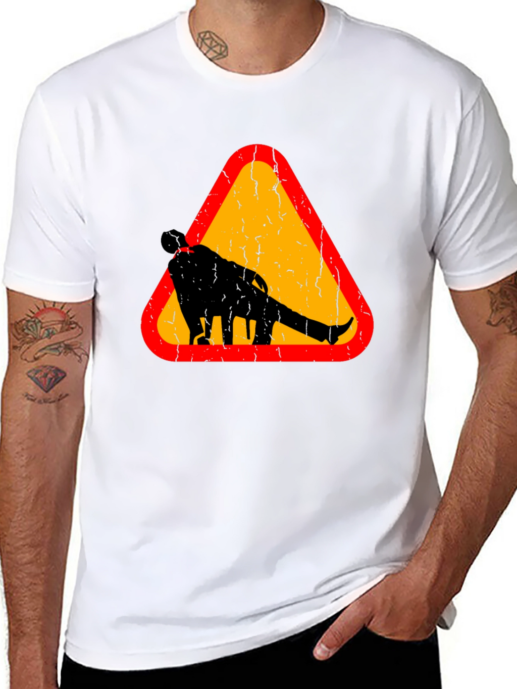 Warning Funny Walking Drunk Man T-Shirt