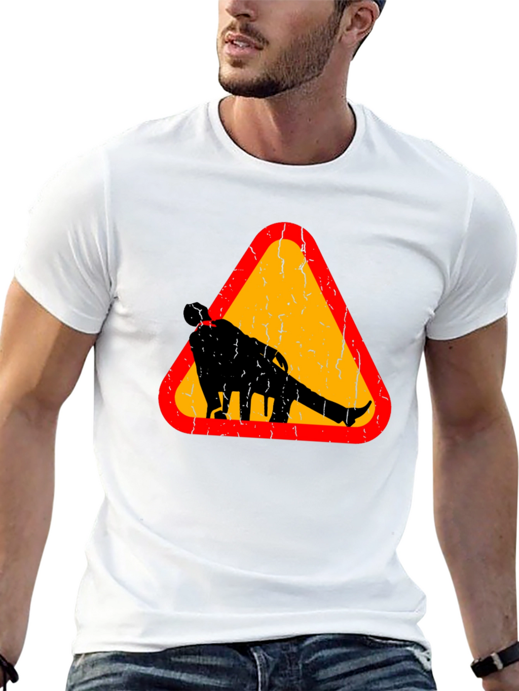 Warning Funny Walking Drunk Man T-Shirt