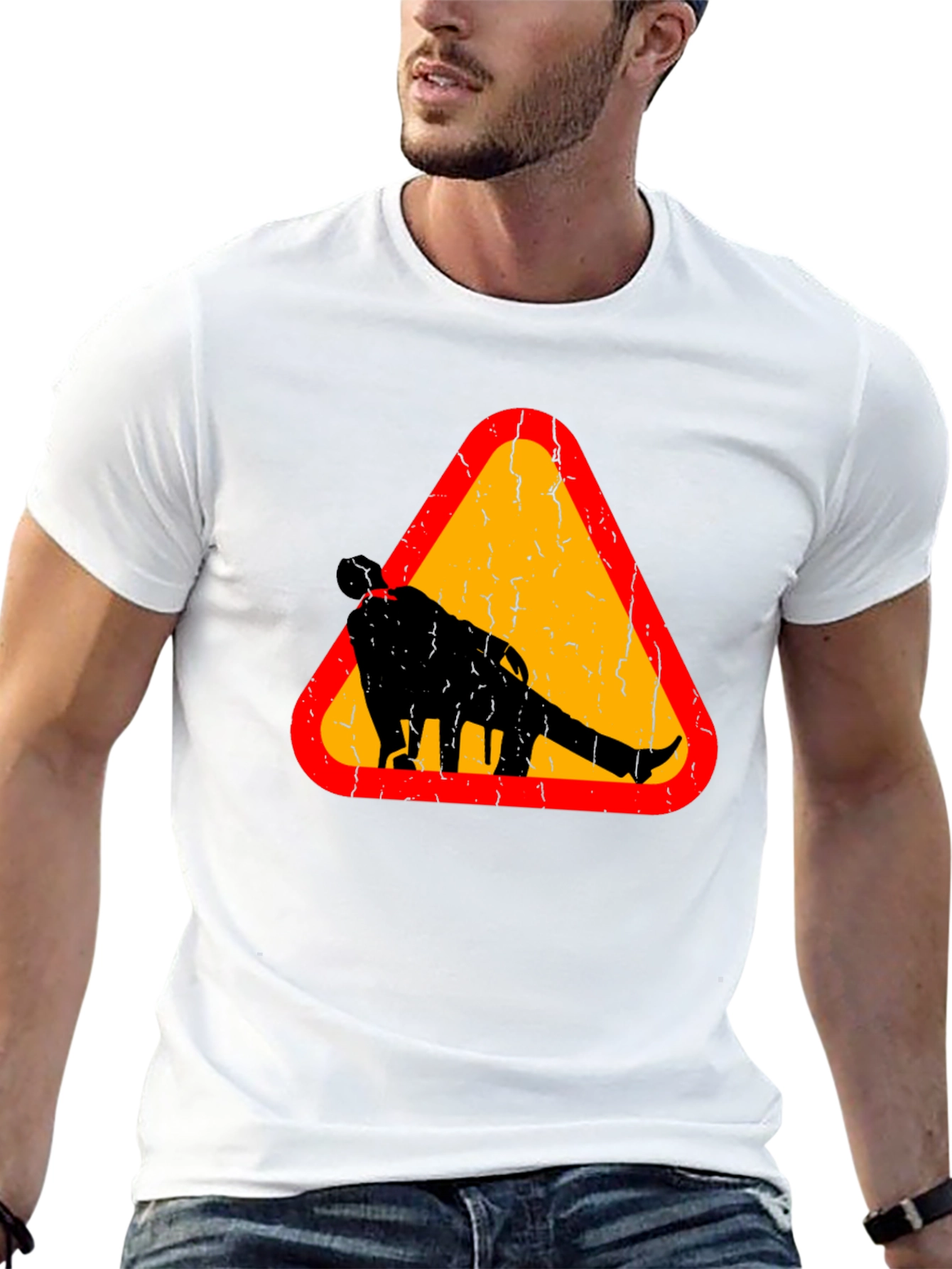 Warning Funny Walking Drunk Man T-Shirt