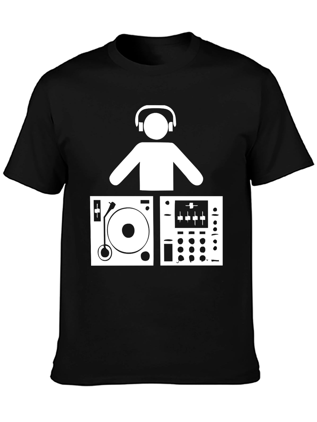 DJ Turntable Graphic T-Shirt - Music Lover Tee