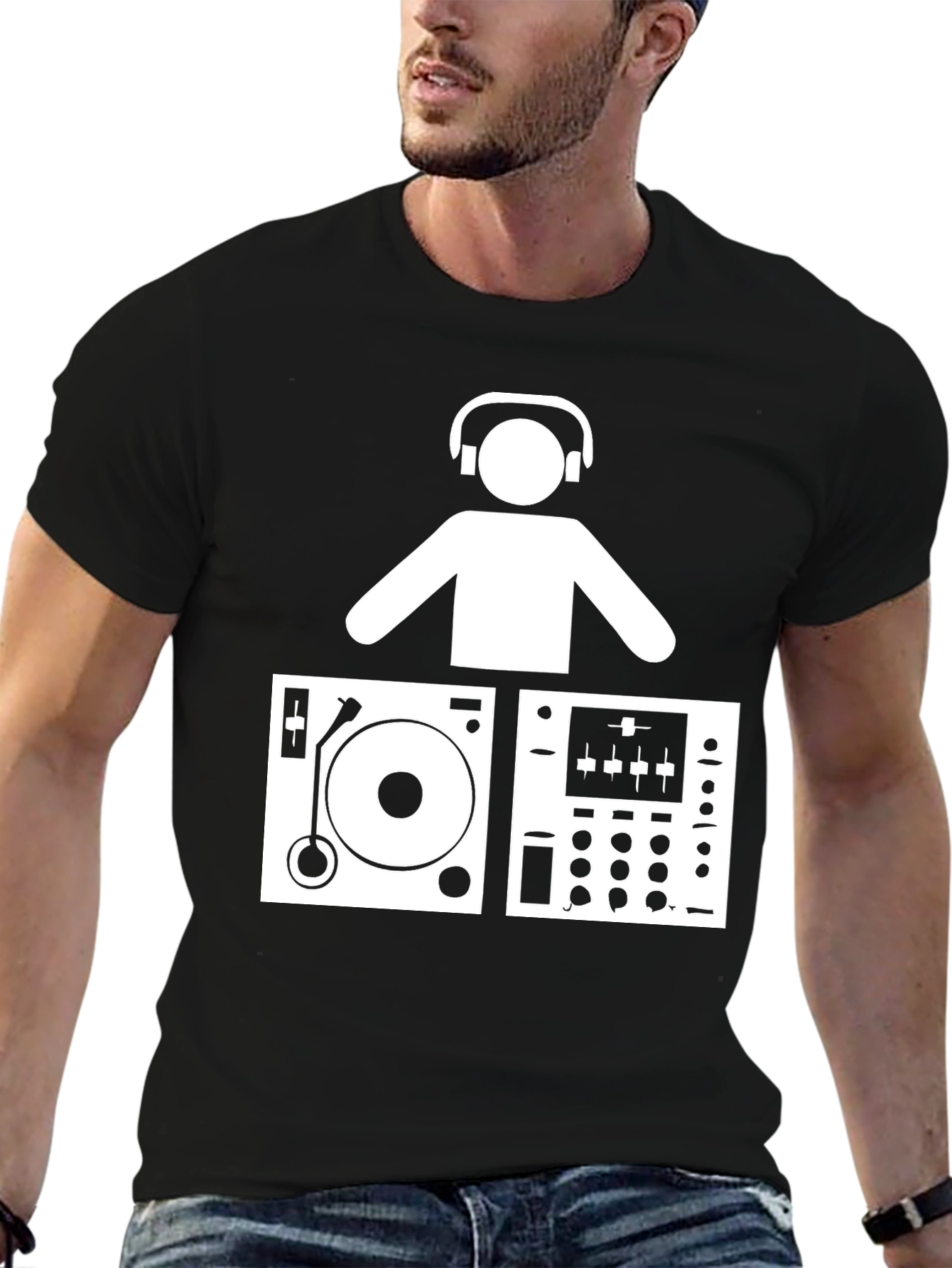 DJ Turntable Graphic T-Shirt - Music Lover Tee