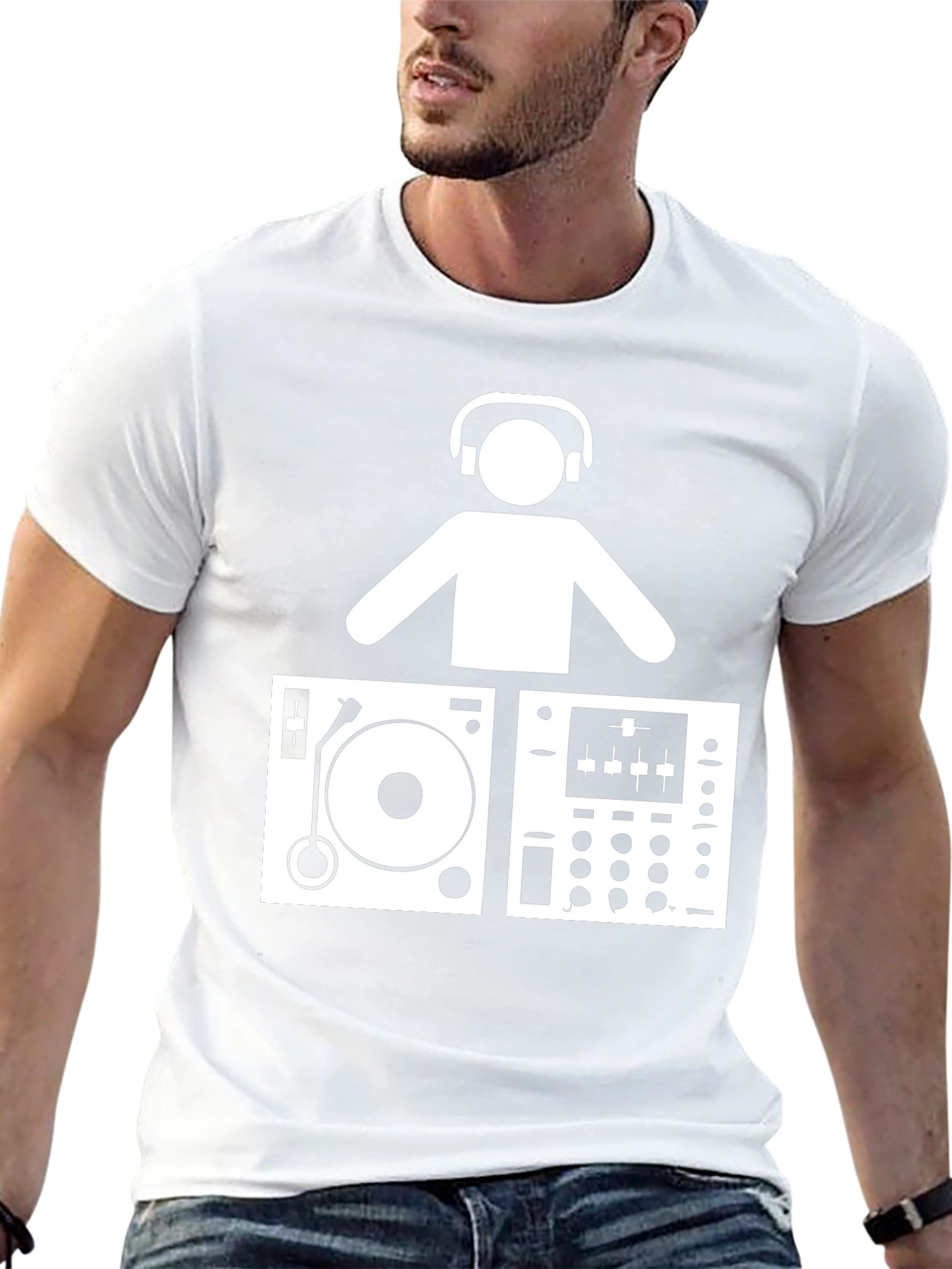 DJ Turntable Graphic T-Shirt - Music Lover Tee