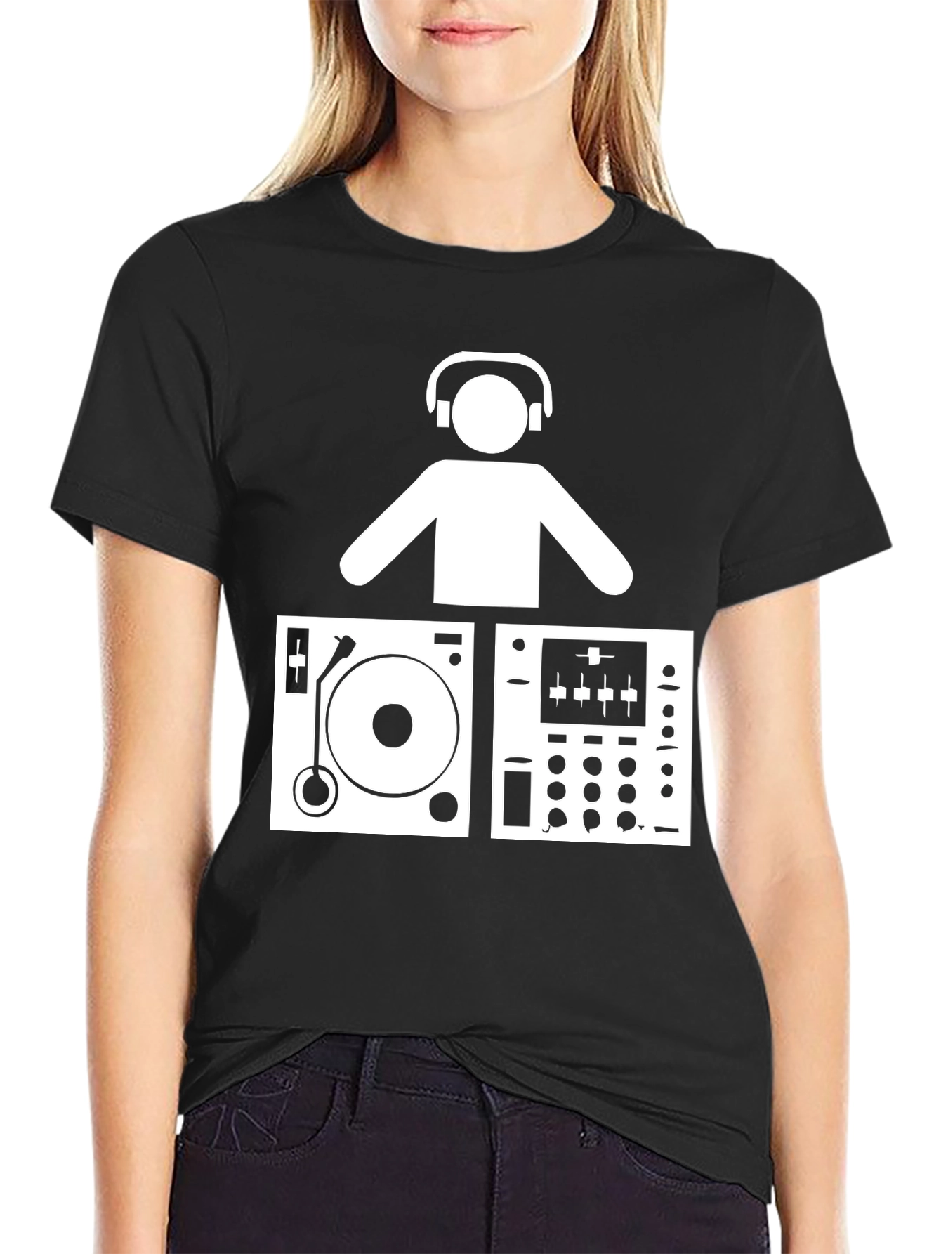 DJ Turntable Graphic T-Shirt - Music Lover Tee