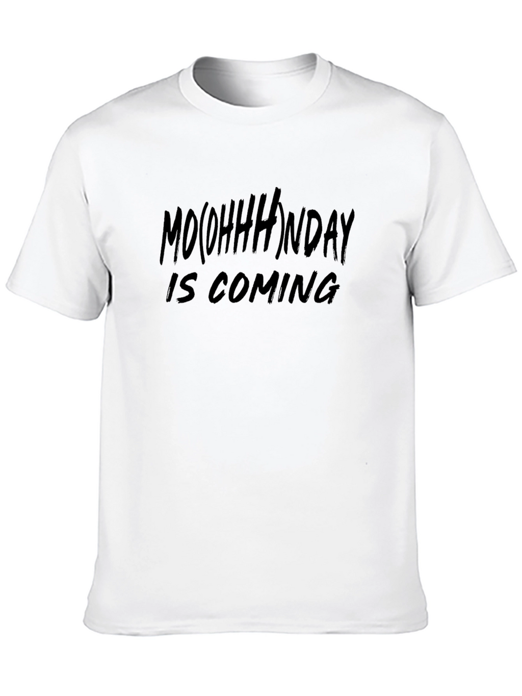 Mo(ohhh)nday is Coming Black T-Shirt