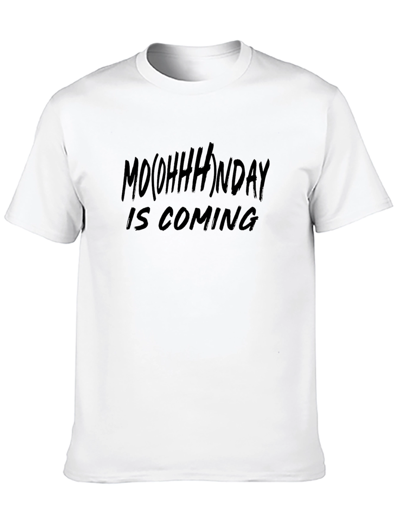 Mo(ohhh)nday is Coming Black T-Shirt