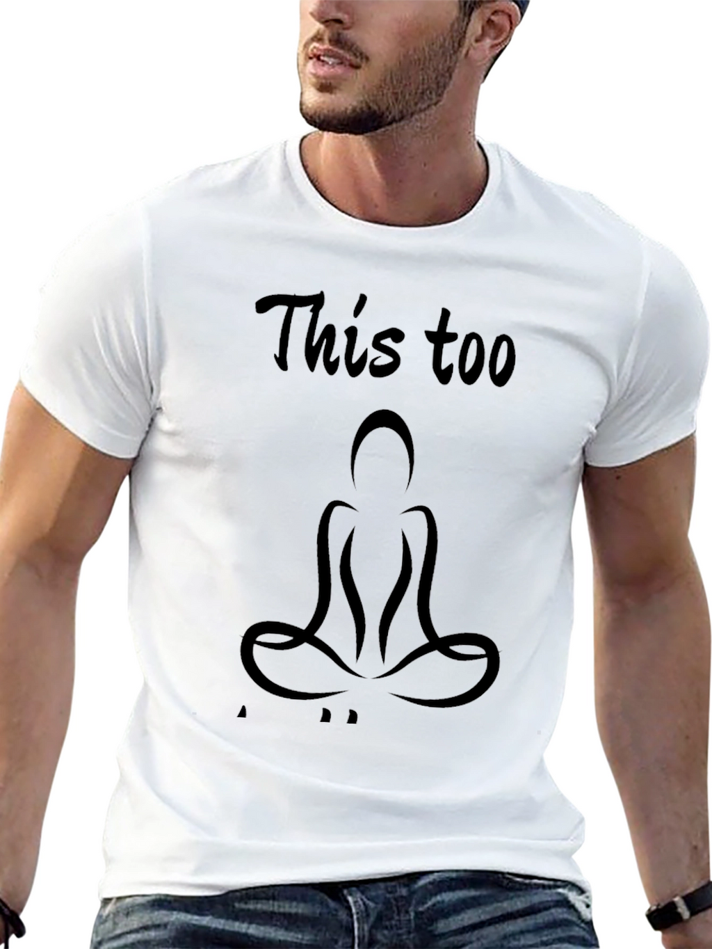 Mens Black This Too Graphic T-Shirt
