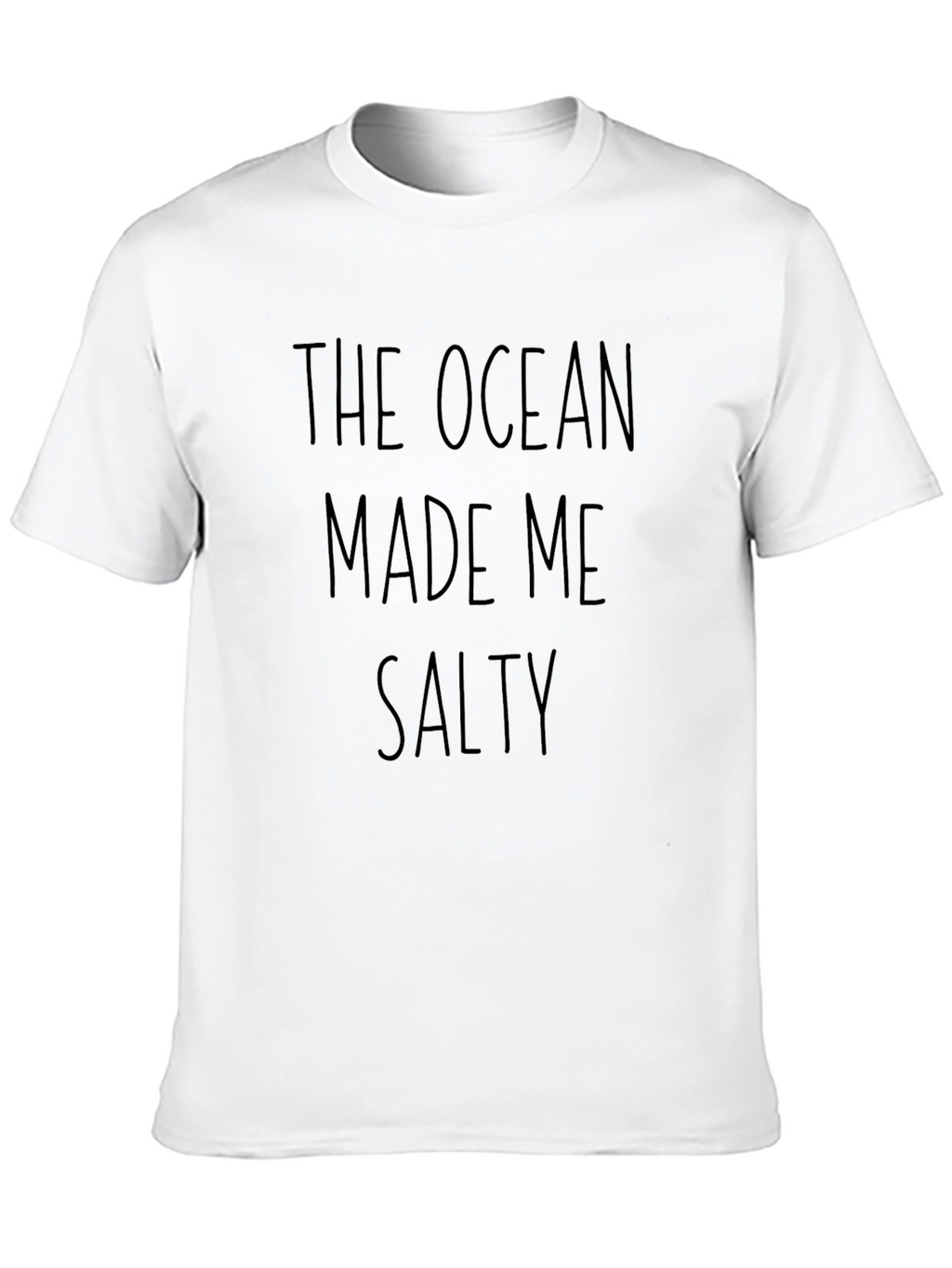 Ocean Made Me Salty Black Graphic T-Shirt