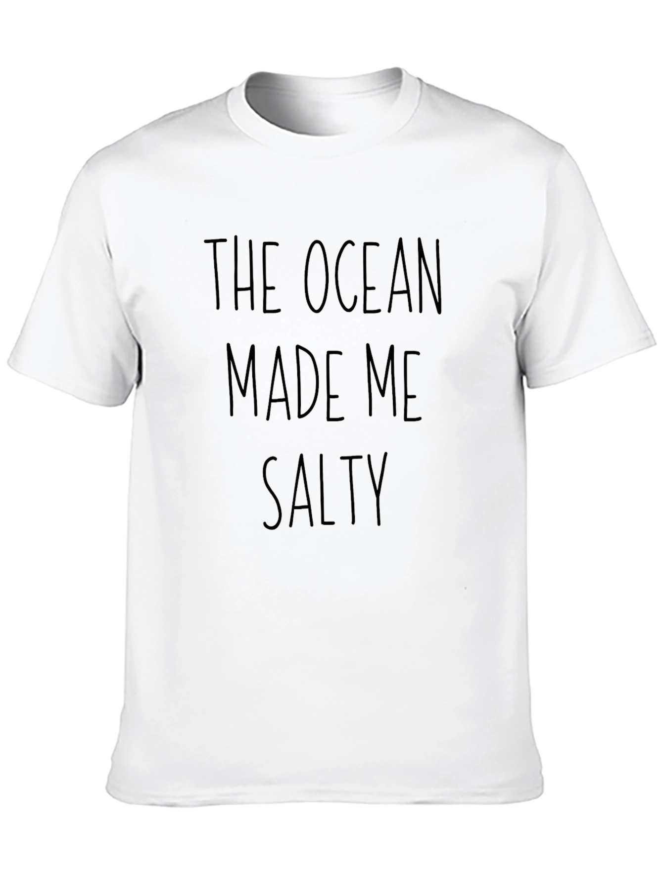 Ocean Made Me Salty Black Graphic T-Shirt