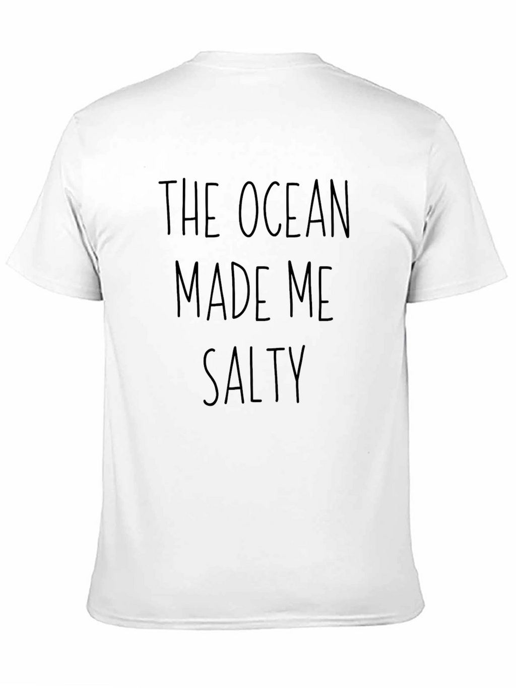 Ocean Made Me Salty Black Graphic T-Shirt