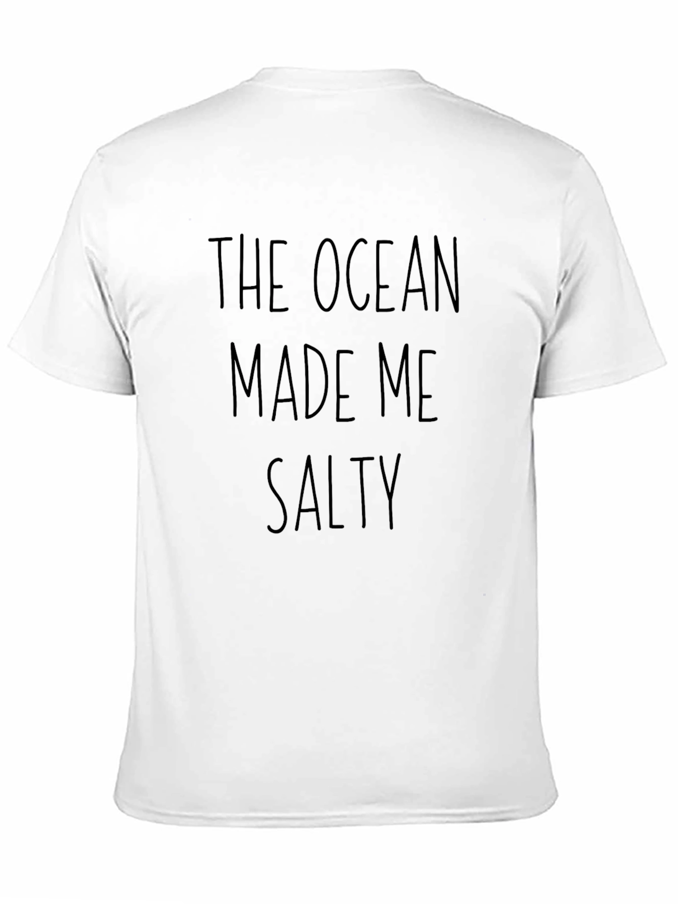 Ocean Made Me Salty Black Graphic T-Shirt