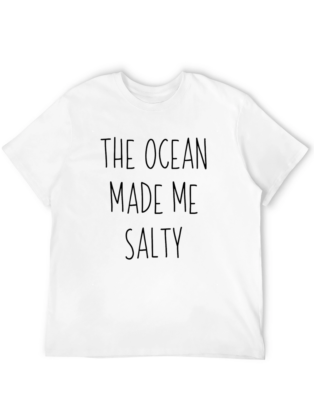 Ocean Made Me Salty Black Graphic T-Shirt