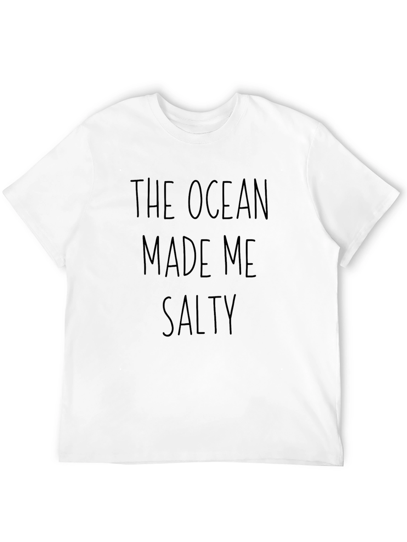 Ocean Made Me Salty Black Graphic T-Shirt