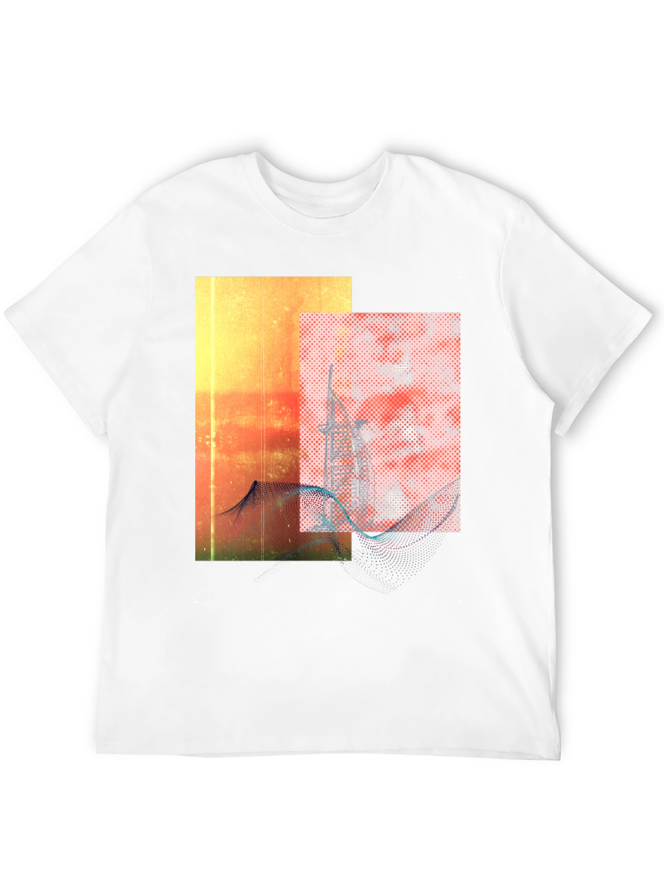 Abstract Graphic Black Tee