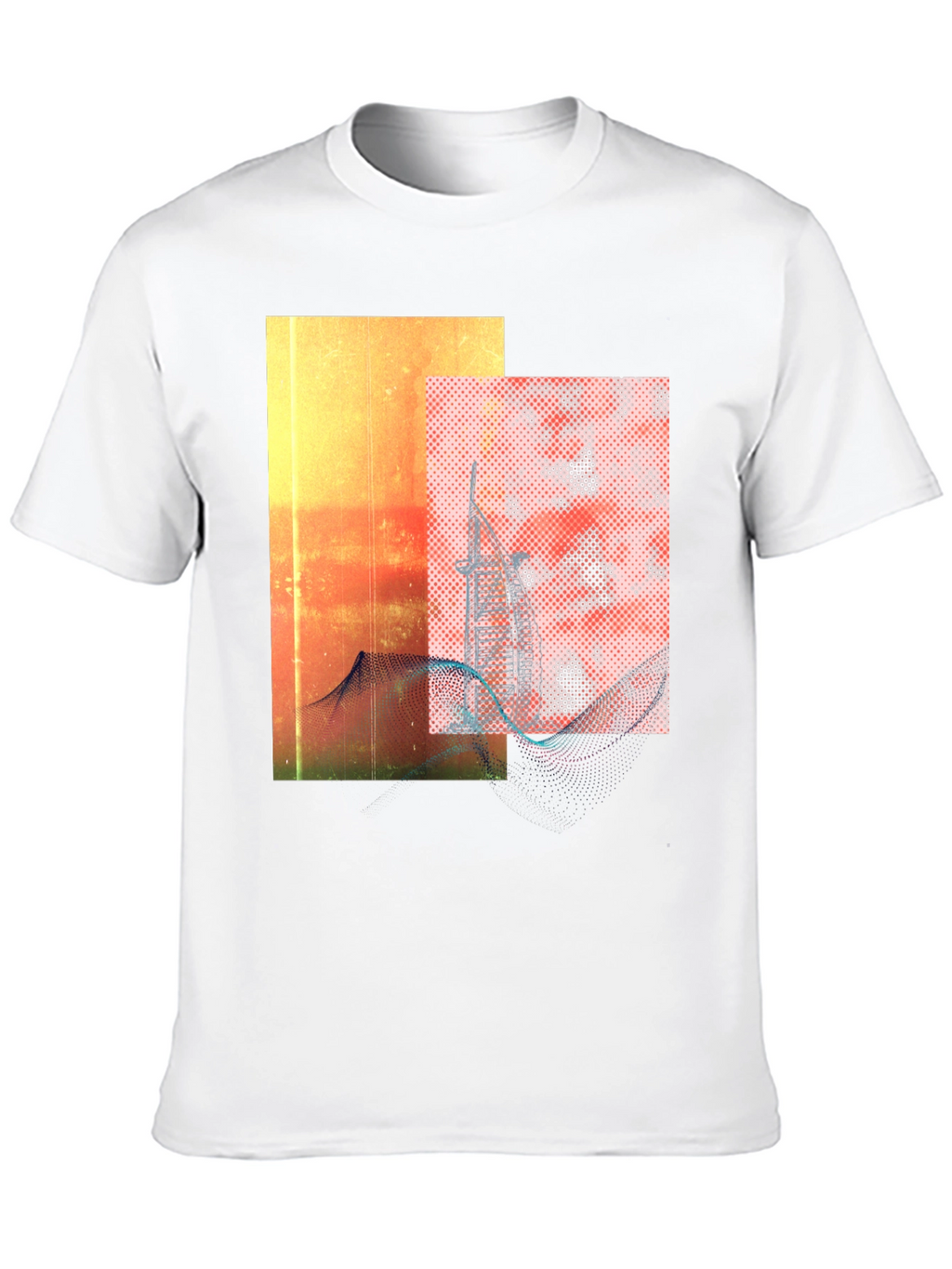 Abstract Graphic Black Tee