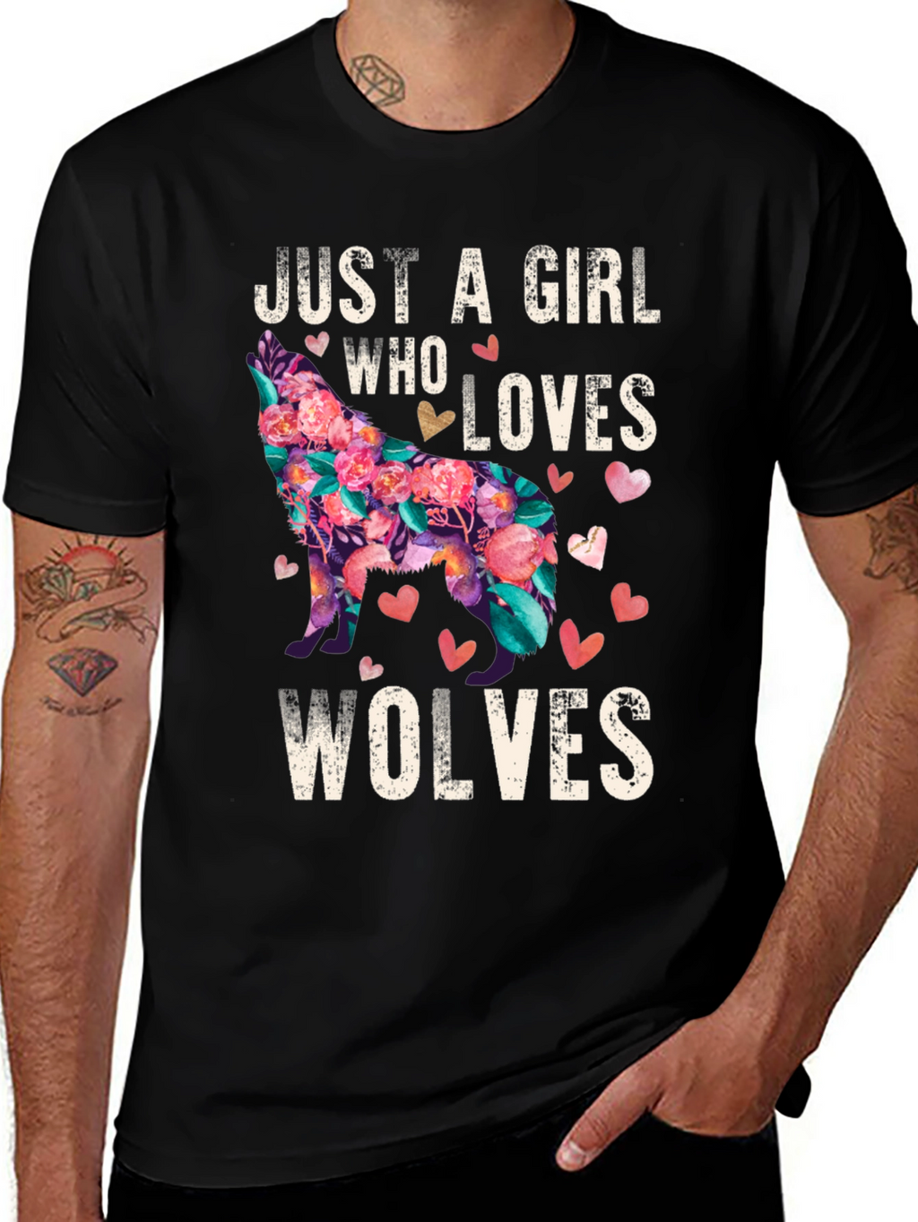Just a Girl Who Loves Wolves T-Shirt