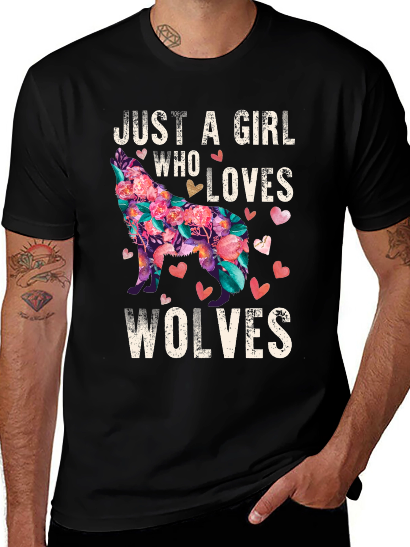 Just a Girl Who Loves Wolves T-Shirt