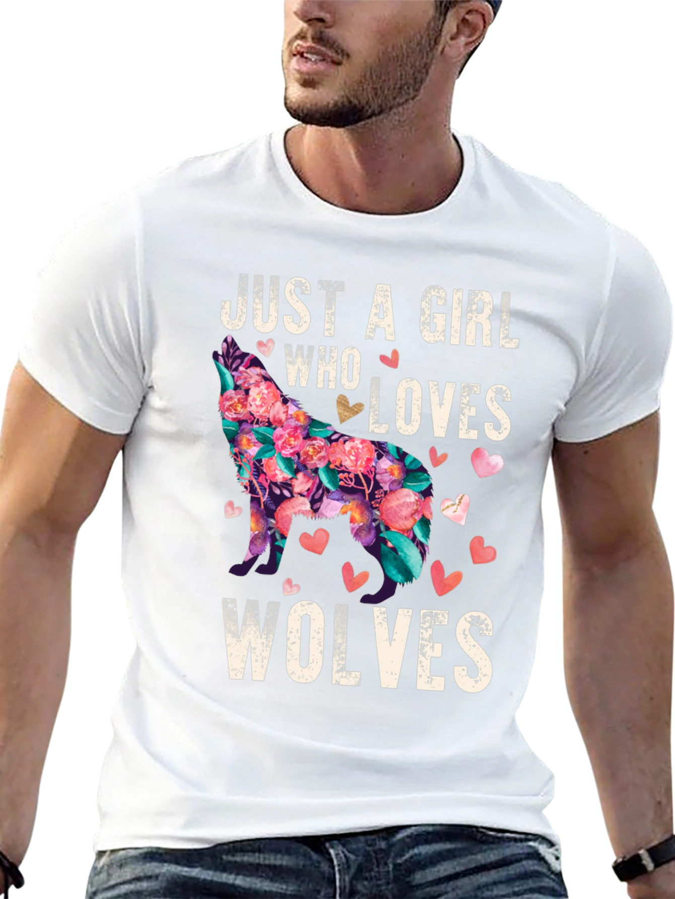Just a Girl Who Loves Wolves T-Shirt
