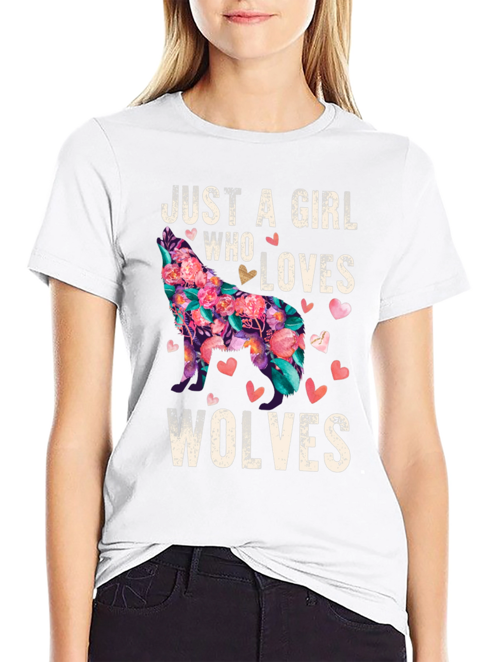 Just a Girl Who Loves Wolves T-Shirt