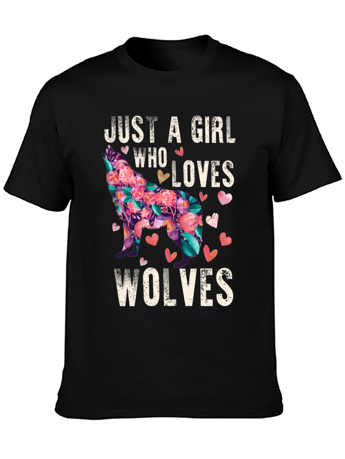 Just a Girl Who Loves Wolves T-Shirt