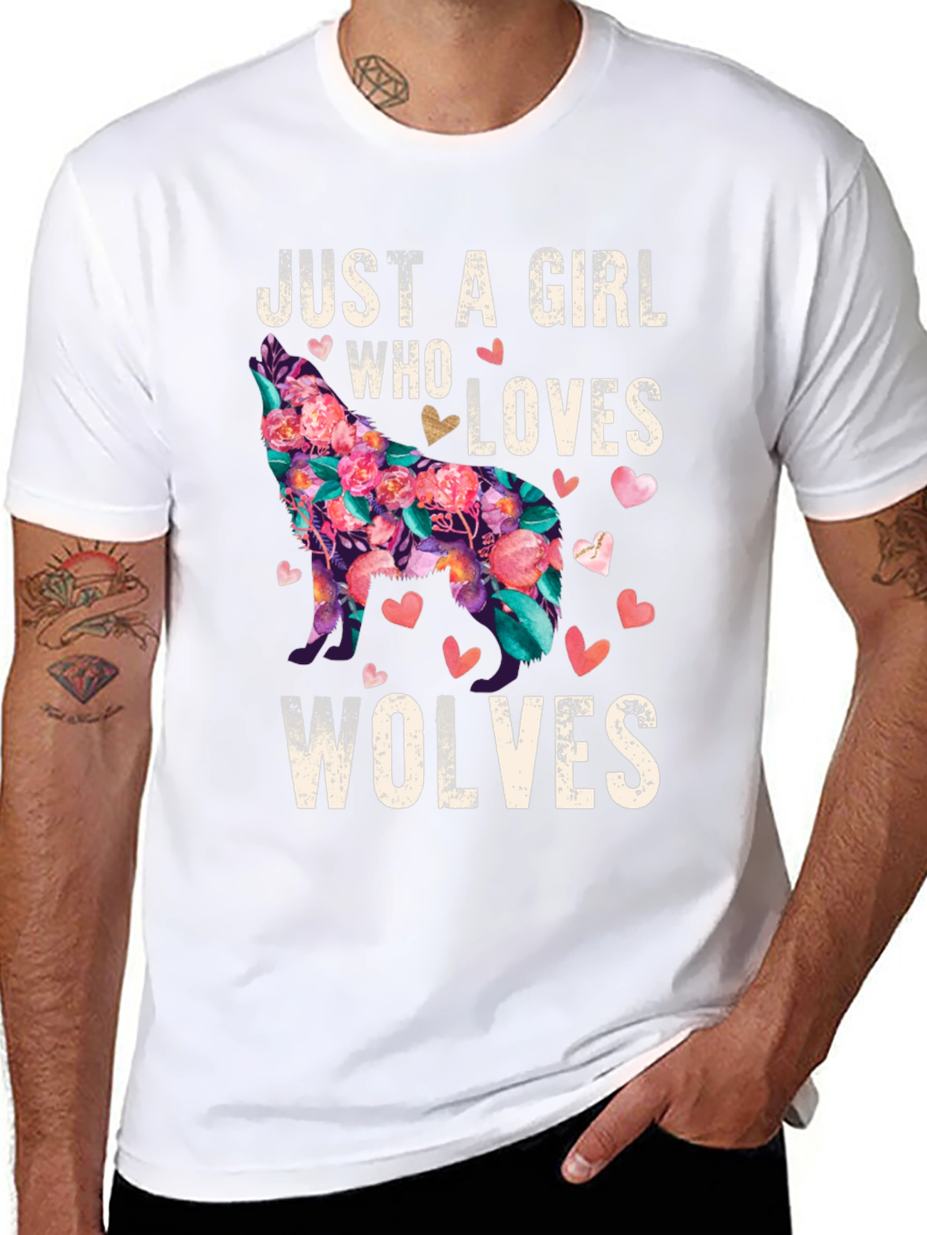 Just a Girl Who Loves Wolves T-Shirt