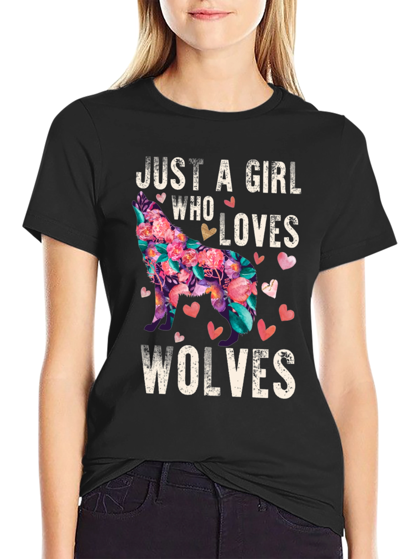 Just a Girl Who Loves Wolves T-Shirt