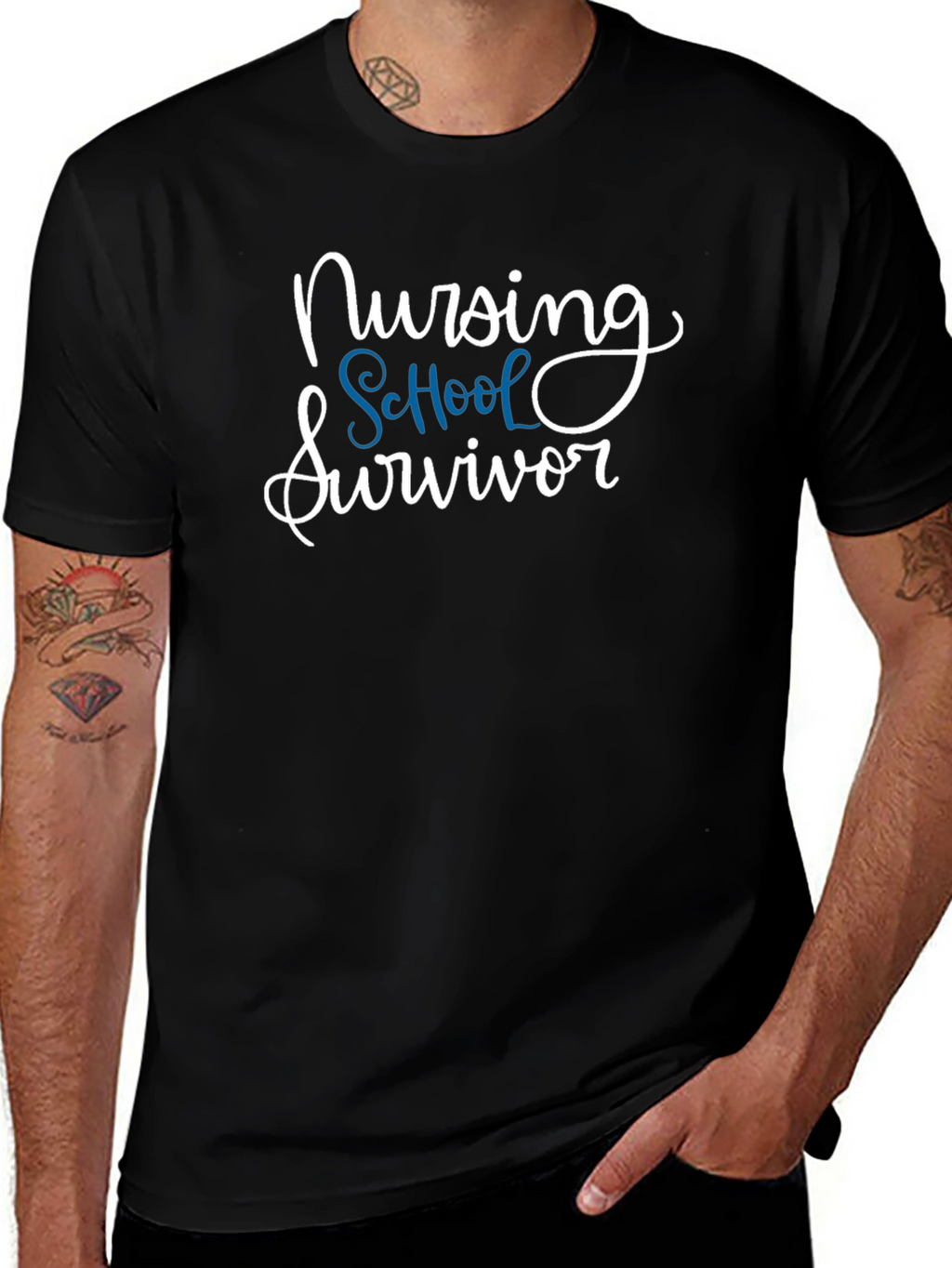 Nursing School Survivor T-Shirt - Black