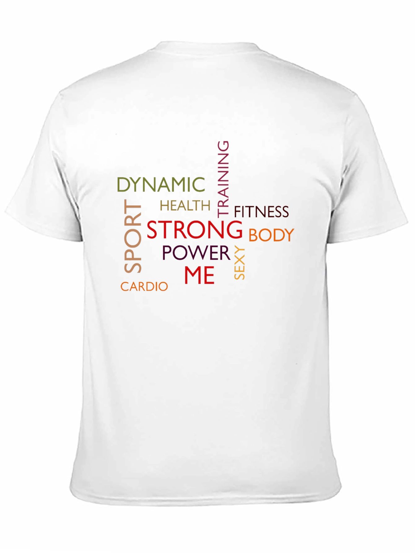 Dynamic Sport Word Art Graphic T-Shirt