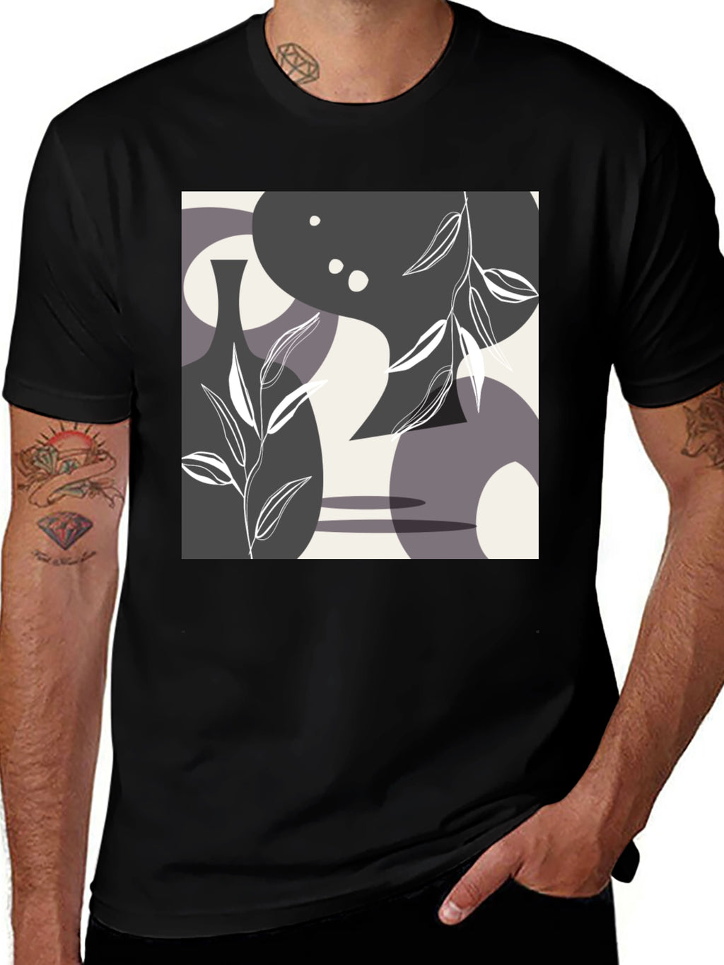 Abstract Art Graphic Tee - Modern Style