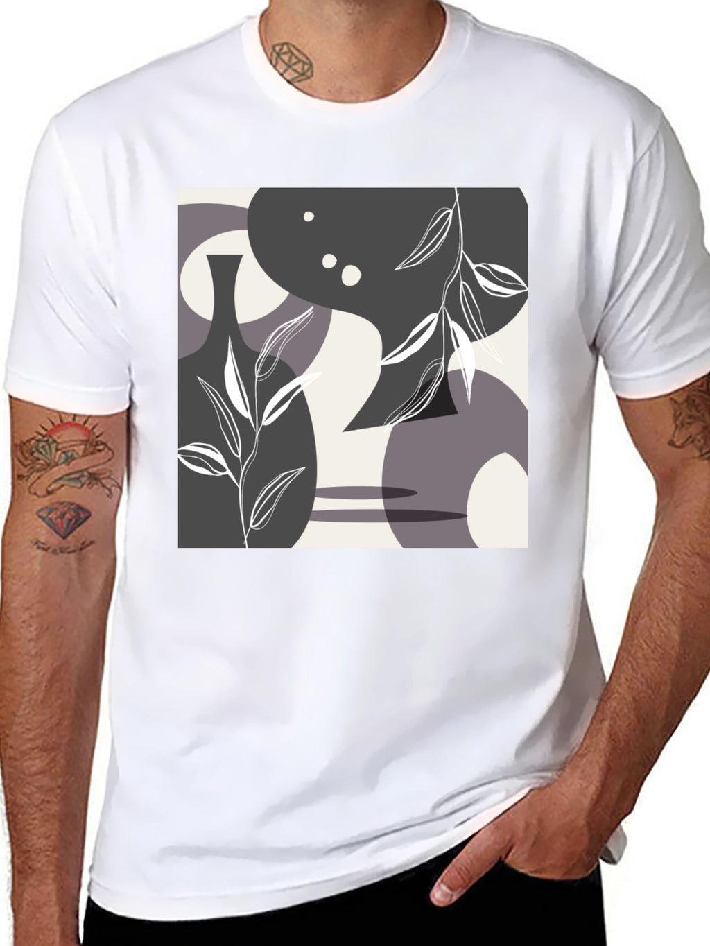 Abstract Art Graphic Tee - Modern Style