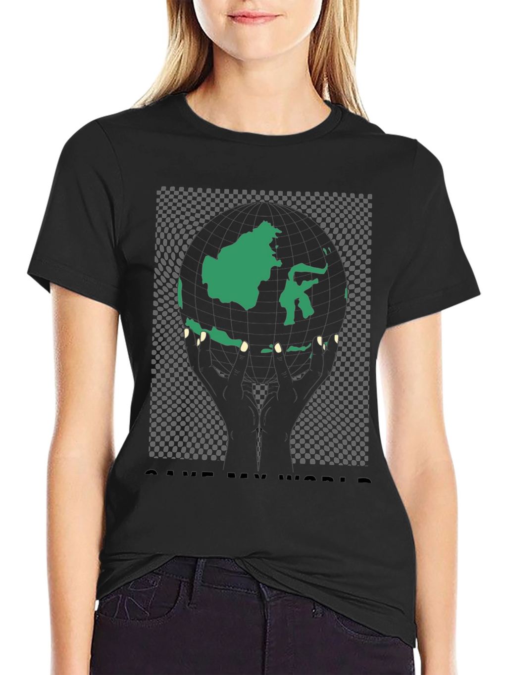 Save My World Graphic Tee - Black