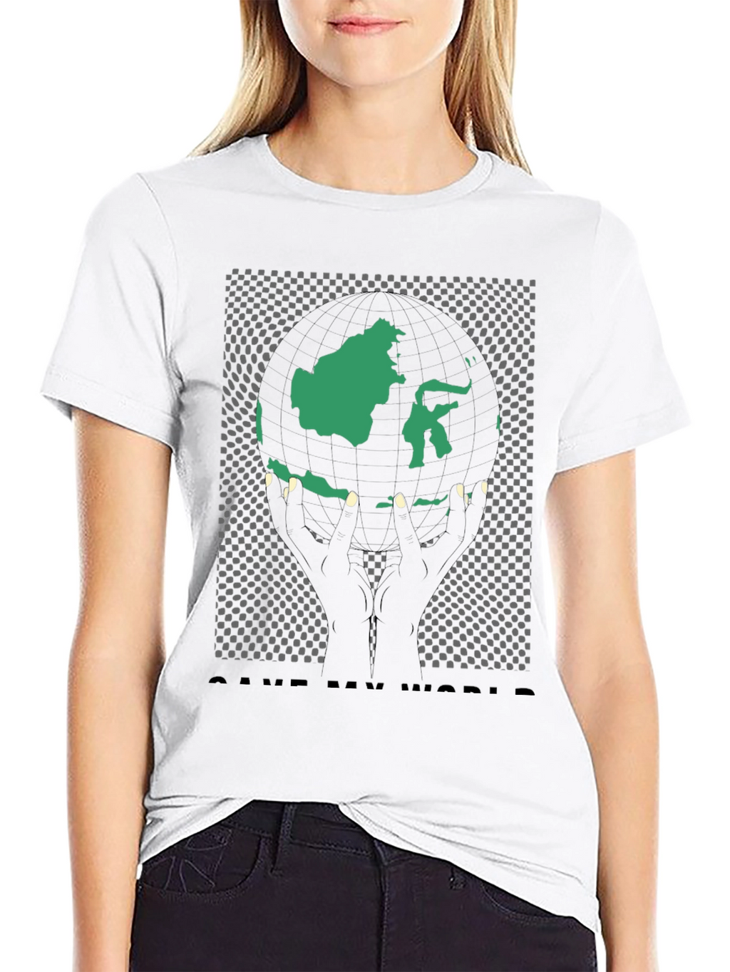 Save My World Graphic Tee - Black