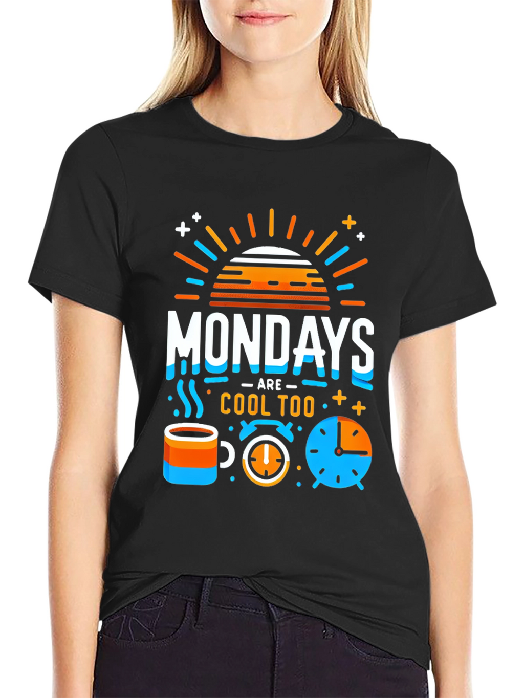 Mondays Are Cool Tee - Fun Graphic Print T-Shirt