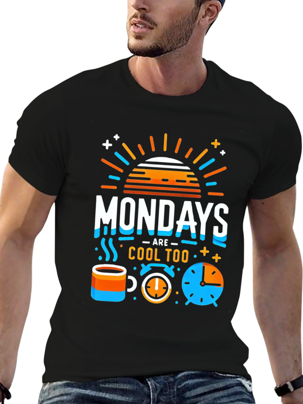 Mondays Are Cool Tee - Fun Graphic Print T-Shirt