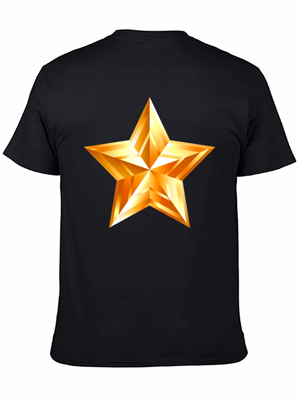 Golden Star Graphic Black T-Shirt