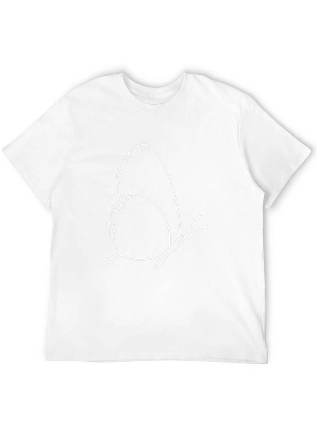 Butterfly Outline Graphic Black Tee Shirt