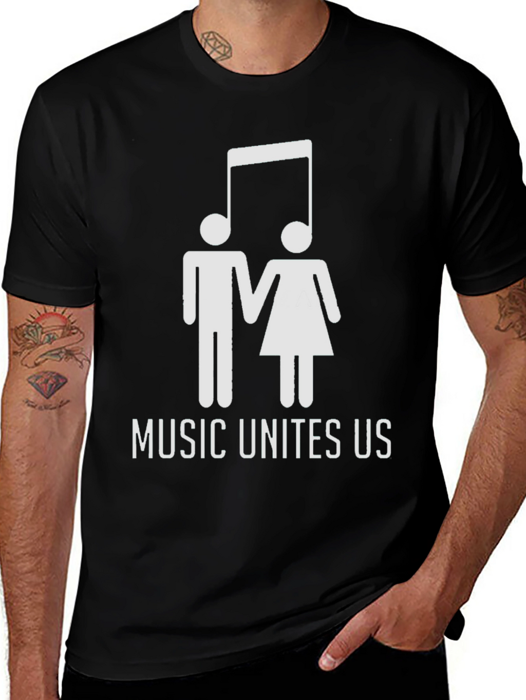 Music Unites Us Graphic Tee - Soft Cotton Blend