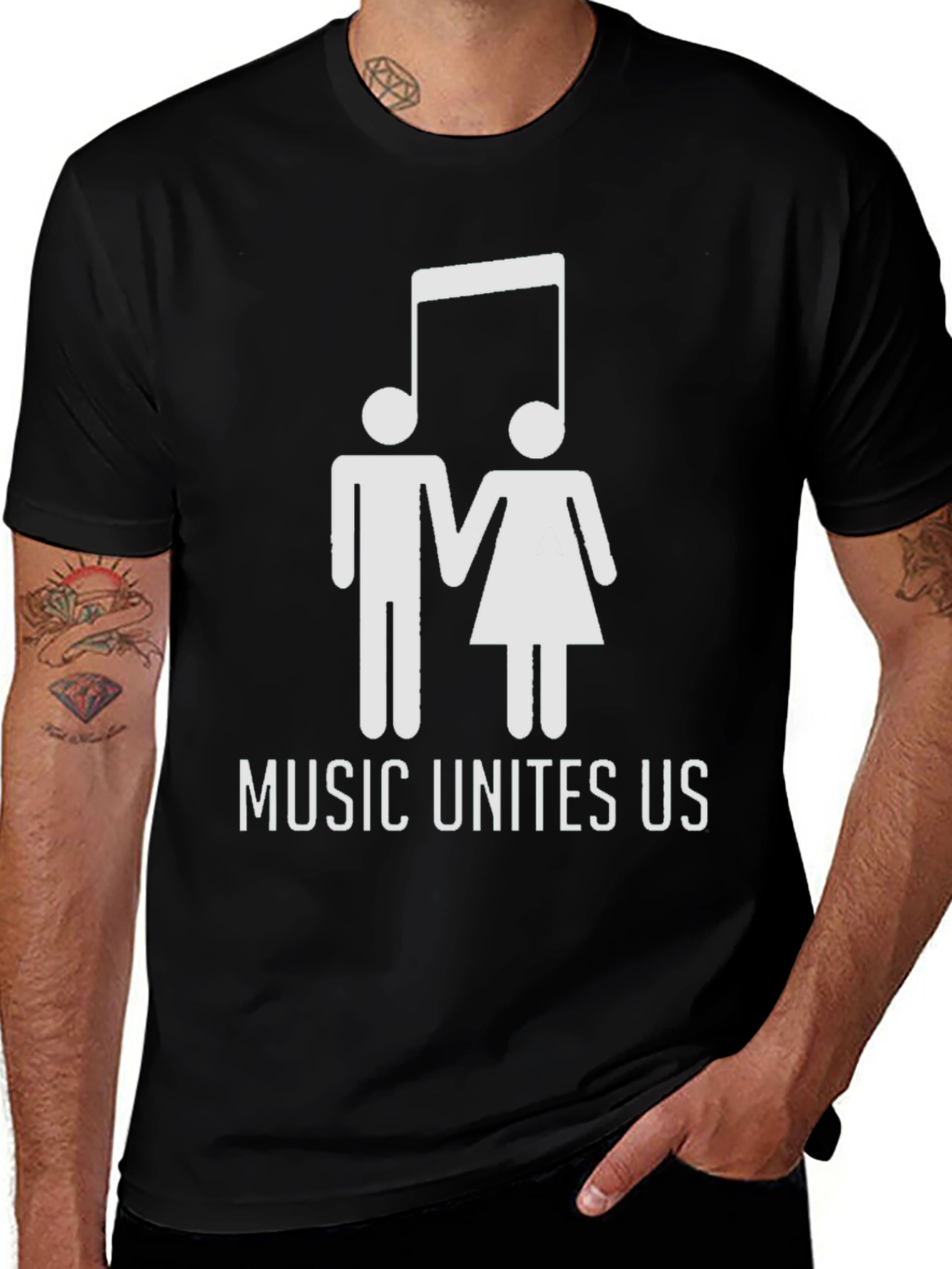 Music Unites Us Graphic Tee - Soft Cotton Blend