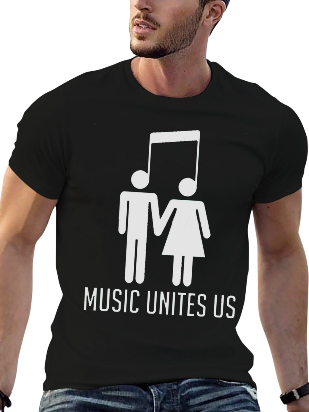 Music Unites Us Graphic Tee - Soft Cotton Blend