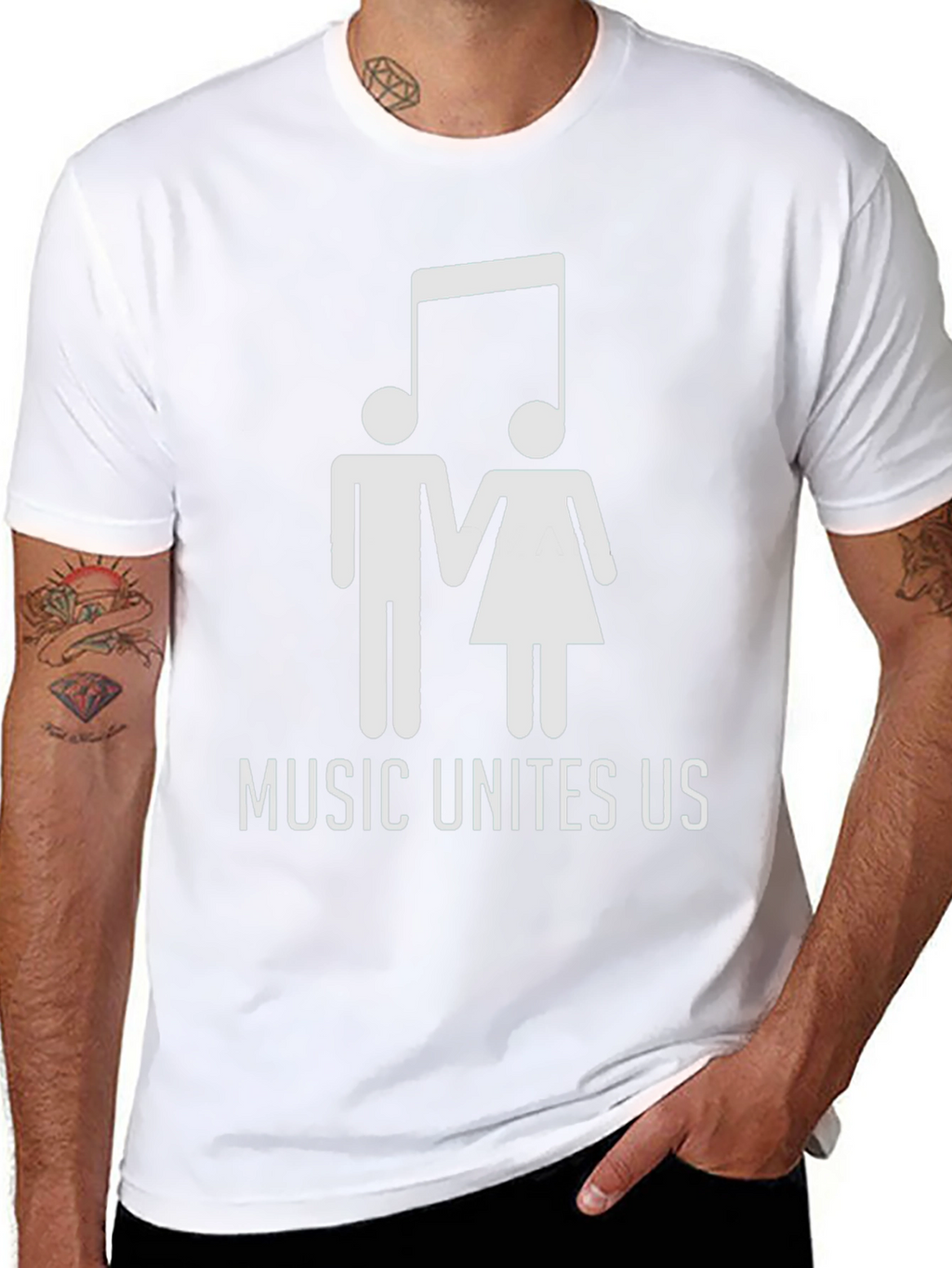 Music Unites Us Graphic Tee - Soft Cotton Blend