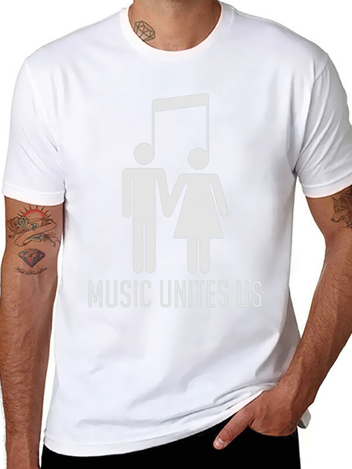 Music Unites Us Graphic Tee - Soft Cotton Blend