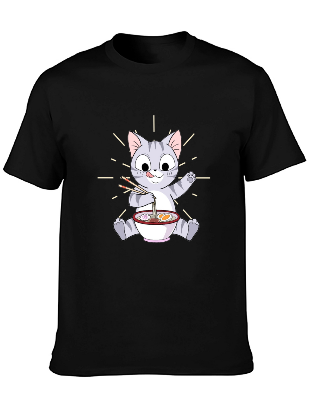 Cute Cat Ramen T-Shirt - Unisex Graphic Tee