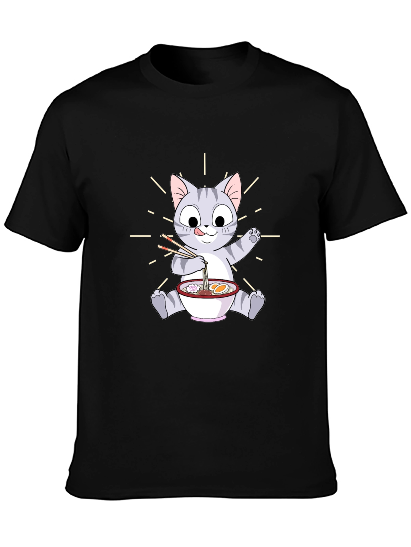 Cute Cat Ramen T-Shirt - Unisex Graphic Tee