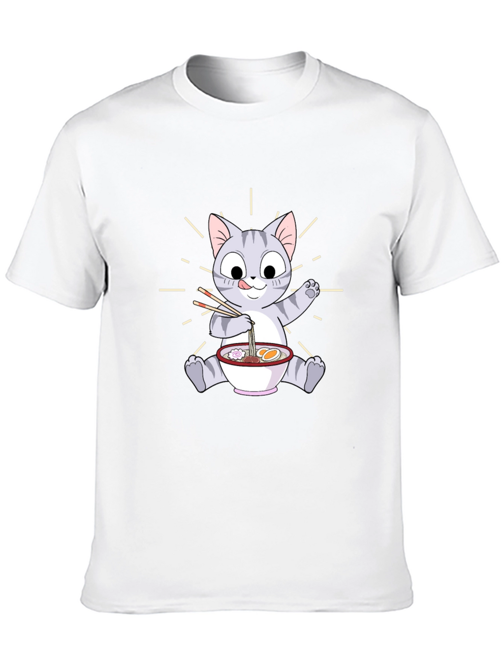 Cute Cat Ramen T-Shirt - Unisex Graphic Tee