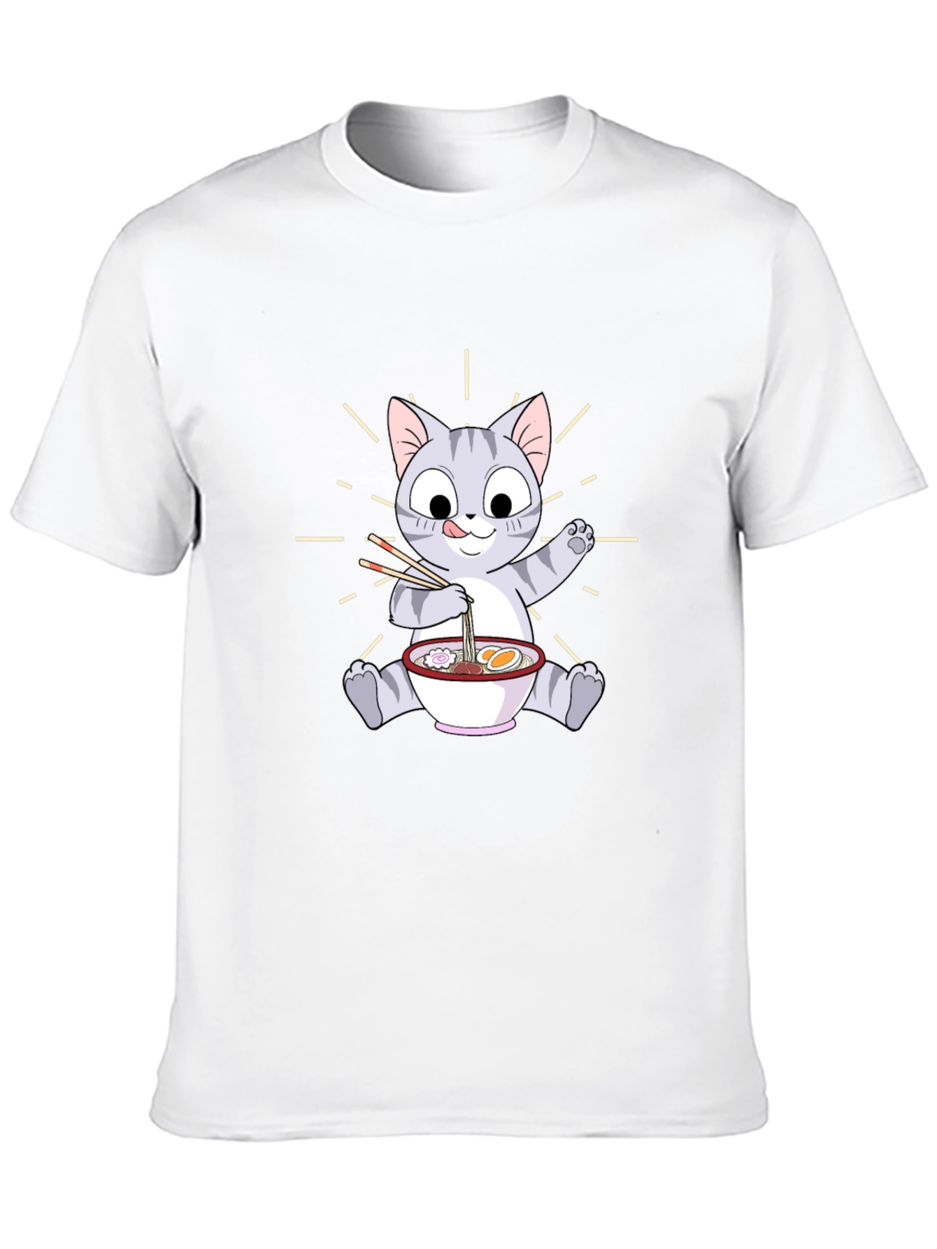 Cute Cat Ramen T-Shirt - Unisex Graphic Tee