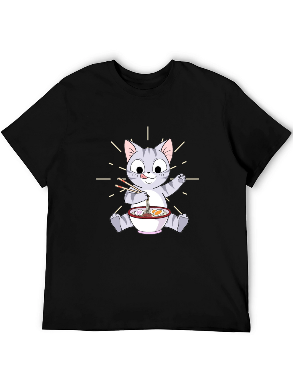 Cute Cat Ramen T-Shirt - Unisex Graphic Tee